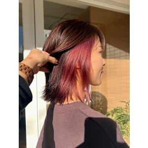 イヤリングカラー/ピンクインナー/デザインカラー - HaKU maison髪質改善/ハイライト/ショートボブ/パーマ【ハクメゾン】【ハクメゾン】掲載中