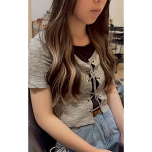 シールエクステでノンダメージインナーカラー