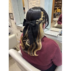 リボンが映える♪編み込みハーフアップ - VISAGE plus【ヴィサージュ プラス】【ヴィサージュ プラス】掲載中