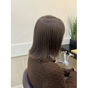 レイヤーボブ美髪くびれワンカールシルキーベージュ