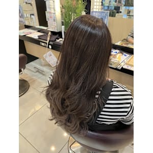 レイヤーロング美髪くびれワンカールシルキーベージュ