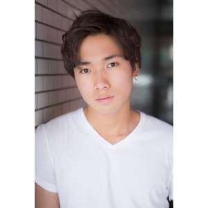 アップバングスタイル×アッシュブラック×30代/40代