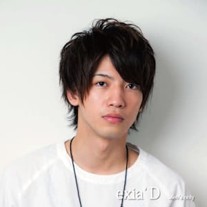 シャギーを入れてモテスタイル×アッシュブラック×30代/40