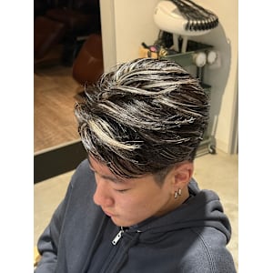 センターパート/ブリーチ/カラー/ハイライト/メンズカット - grace by neo live 大倉山店【グラス バイ ネオリーブ オオクラヤマテン】掲載中