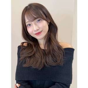 ブラウンベージュカラー 透明感カラー 顔周りカット 艶髪