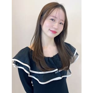 髪質改善 シースルーバング レイヤーカット ストレート 美髪