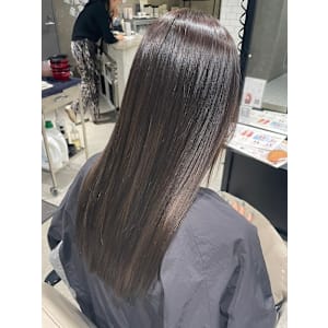 髪質改善 グレージュカラー 透明感カラー 艶髪 ストレート - 岡山髪質改善美容室 hair studio Chao by MICHI 【ヘアースタジオチャオ】【オカヤマカミシツカイゼンビヨウシツヘアースタジオチャオバイミチ】掲載中