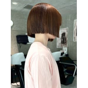 切りっぱなしボブ マロンベージュ 透明感カラー 髪質改善 - 岡山髪質改善美容室 hair studio Chao by MICHI 【ヘアースタジオチャオ】【オカヤマカミシツカイゼンビヨウシツヘアースタジオチャオバイミチ】掲載中