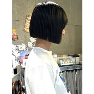 切りっぱなしボブ 髪質改善 縮毛矯正 黒髪 顔周りカット - 岡山髪質改善美容室 hair studio Chao by MICHI 【ヘアースタジオチャオ】【オカヤマカミシツカイゼンビヨウシツヘアースタジオチャオバイミチ】掲載中