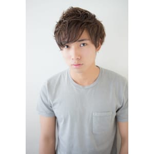 ゆるふわマッシュベースパーマ×アースカラー×30代/40代