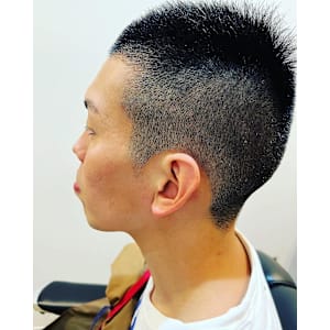 王道ソフモヒスタイル×アッシュブラック×30代/40代