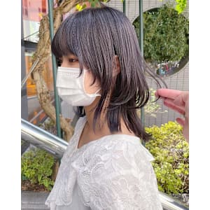 シャギーウルフ/ミディアムレイヤー/ダークアッシュ - Clarus by artina 溝の口店【クラルス バイ アルティナ ミゾノクチテン】掲載中