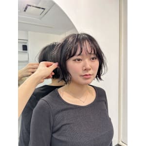 切りっぱなしボブ/顔まわりレイヤー/内巻きボブ/レイヤーボブ - AO。【アオ】掲載中