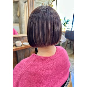 ハイライト×ミニボブ - enne  hair&organic【エンネ ヘアーアンドオーガニック】掲載中