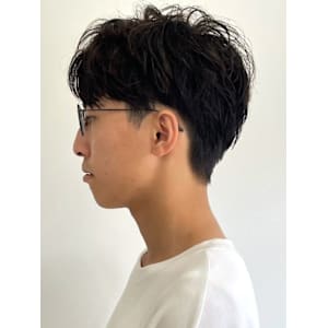 刈り上げショート ニュアンスパーマ メンズショート 黒髪 - MENS SALON RUGGED 大野城店【メンズサロンラギッドオオノジョウテン】掲載中