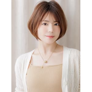 ミルクティーブラウンひし形ショートAラインボブ30代40代 - COVER HAIR bliss 【カバー ヘア ブリス】川口/ららテラス川口東口駅前店【カバー ヘア ブリス カワグチララテラスカワグチヒガシグチエキマエテン】掲載中