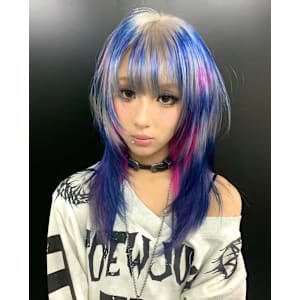 オーダーメイド　デザインカラー　ケアブリーチカラー　ウルフ - Null 原宿店 デザインカラー/ダブルカラー【ヌルハラジュクテン デザインカラー ダブルカラー】掲載中