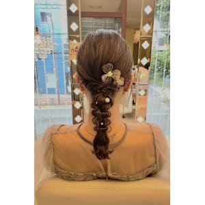 ヘアアレンジ/ヘアセット/カチモリ/編みおろし/シニヨン　 - tip・top目白店【チップタップメジロテン】掲載中