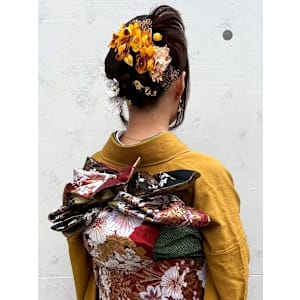 和装 カチモリ アップスタイル 成人式 ヘアセット 着付け - and anon 春日原店【アンドアノン カスガバルテン】掲載中