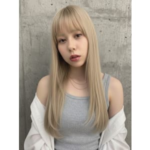 ブリーチ/ブロンド/グレージュ/透明感カラー/ダブルカラー