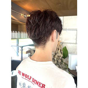 メンズカット×レッドブラウン