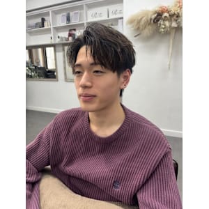 七三分け/毛流れパーマ/ニュアンスパーマ/メンズセット/横浜 - AO。【アオ】掲載中