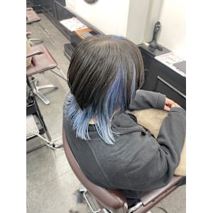 ウルフカット/デザインカラー/ブリーチカラー - AO。【アオ】掲載中