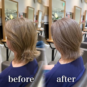 白髪ぼかし細めハイライト30代40代50代ベージュ - STELLA by KENJE【ステラバイケンジ】掲載中