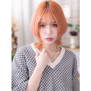 アプリコットオレンジ小顔ハイレイヤーウルフミディアムレイヤー - COVER HAIR & SPA bliss【カバーヘア アンド スパ ブリス】浦和/浦和西口店【カバー ヘア アンド スパ ブリス ウラワ ウラワニシグチテン】掲載中