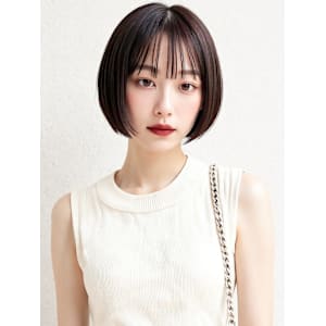 アッシュブラック黒髪小顔前下がりミニボブp1　ダークグレー - COVER HAIR bliss 【カバー ヘア ブリス】川口/ららテラス川口東口駅前店【カバー ヘア ブリス カワグチララテラスカワグチヒガシグチエキマエテン】掲載中