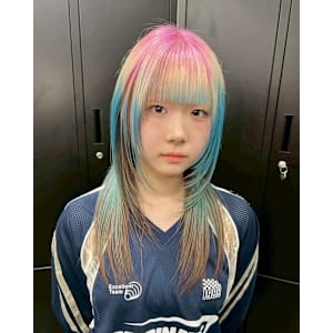 オーダーメイド　デザインカラー　ケアブリーチカラー　ウルフ - Null 原宿店 デザインカラー/ダブルカラー【ヌルハラジュクテン デザインカラー ダブルカラー】掲載中