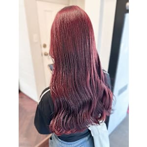 【白石】ブリーチなし赤髪ボルドーカラーロング原宿 - Lalei harajuku【ラレイハラジュク】掲載中