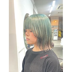 ボブレイヤー/エンドカラー/グリーンカラー - AO。【アオ】掲載中