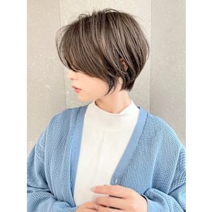 クールショート/白髪前髪/ショートボブ/20代30代40代5