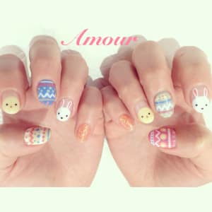 イースターネイル ネイルサロンａｍｏｕｒ 田町 ネイルサロンアムールタマチ のネイルデザイン ネイル まつげサロンを予約するなら楽天ビューティ
