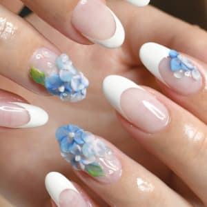 ネイルハンド 高品質♡ジェルネイルシー3D ハンド ZX-3739 ✿︎ ニュアンス 花