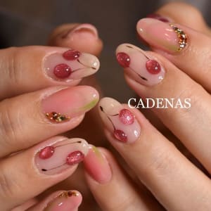 ネイル&デコ&アクセサリー マグネットさくらんぼ | CADENAS(カデナ)のネイルデザイン | ネイル