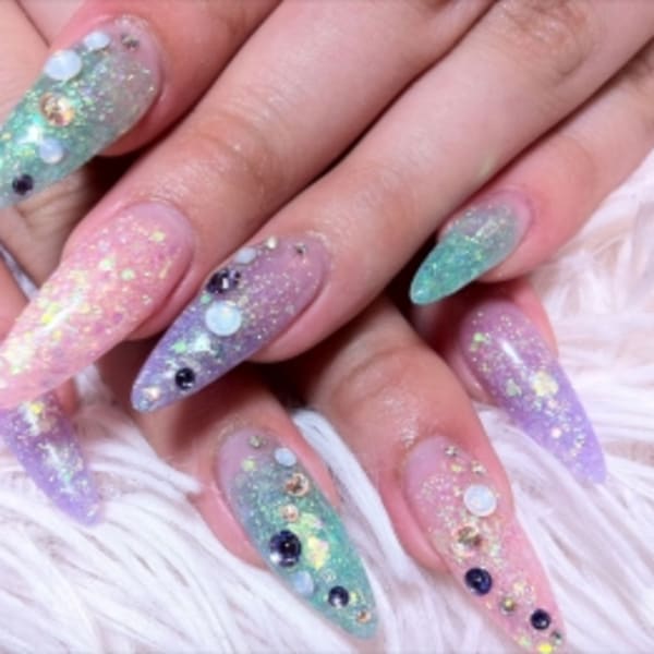 カラフルラメ☆スカルプnail