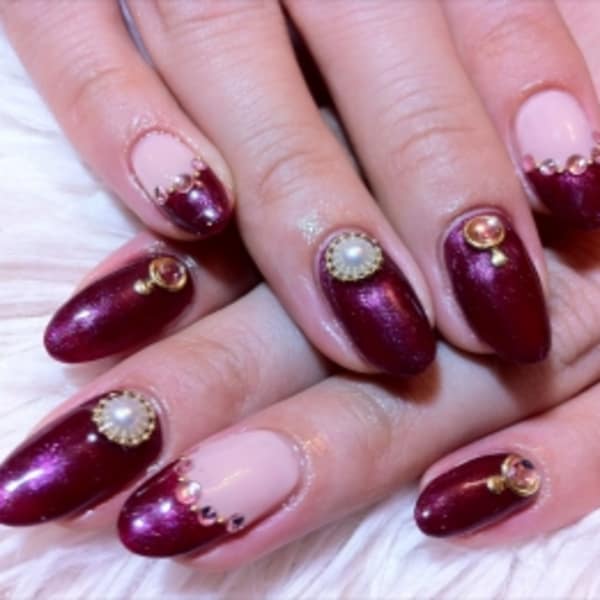 エレガント☆ボルドーフレンチnail