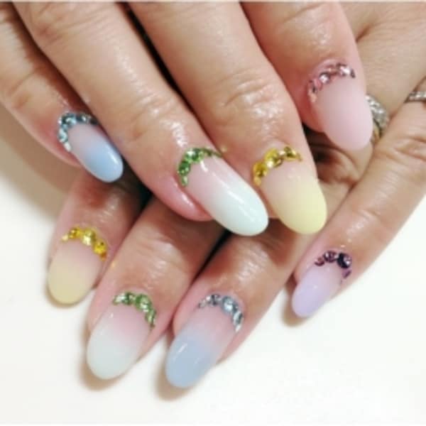 カラフル☆カラーグラデネイル