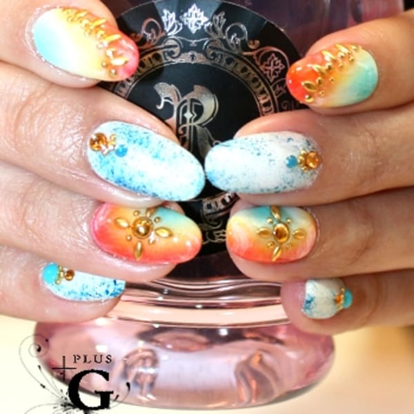 南国カラフルネイル