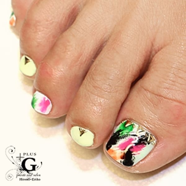 ボタニカル風ペイントフット