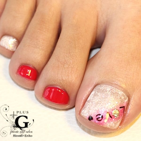 シェルパーツでLOVE★REDフット