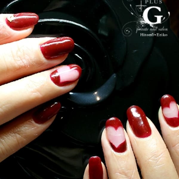 バレンタイン赤ネイル★大人のバレンタイン編