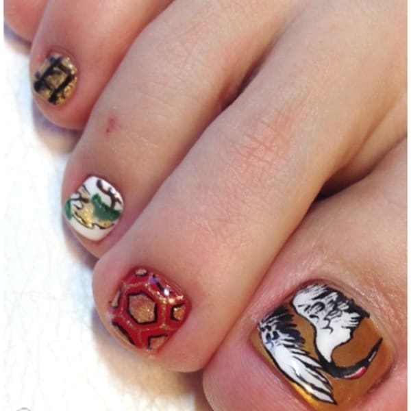 No.2189お正月満喫★着物に似合う和フットネイル