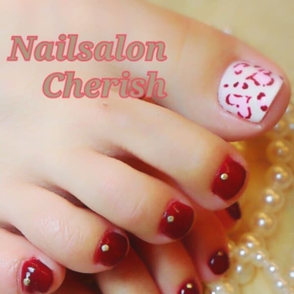 FOOTジェルレオパード×ハート