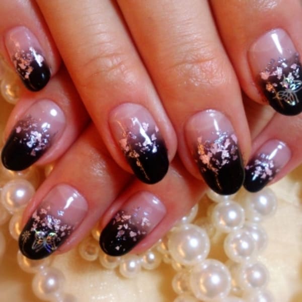 ☆ブラックグラデ×ピンク箔☆(定額コース)|Nailsalon Ｃｈｅｒｉｓｈ