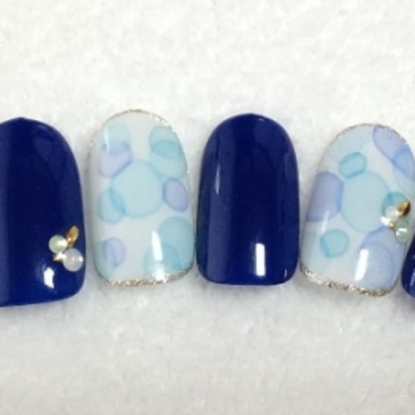 たらしこみリングアートネイル