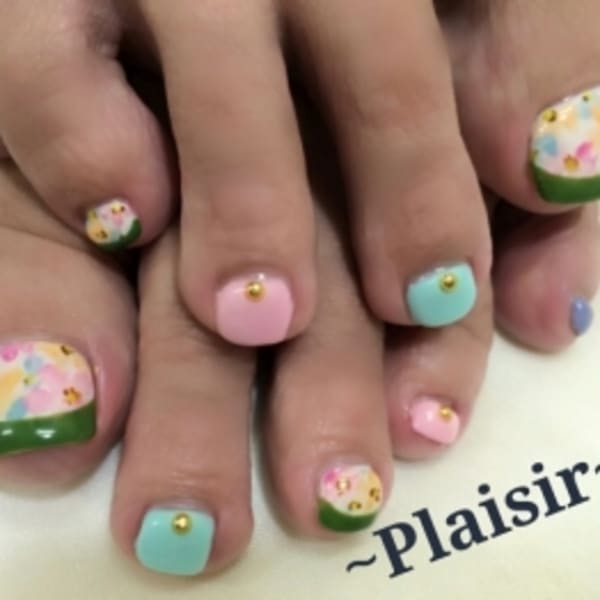 ●ボタニカルフラワーフットNail●