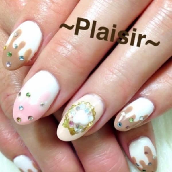 バレンタイン☆キラキラチョコがけNail